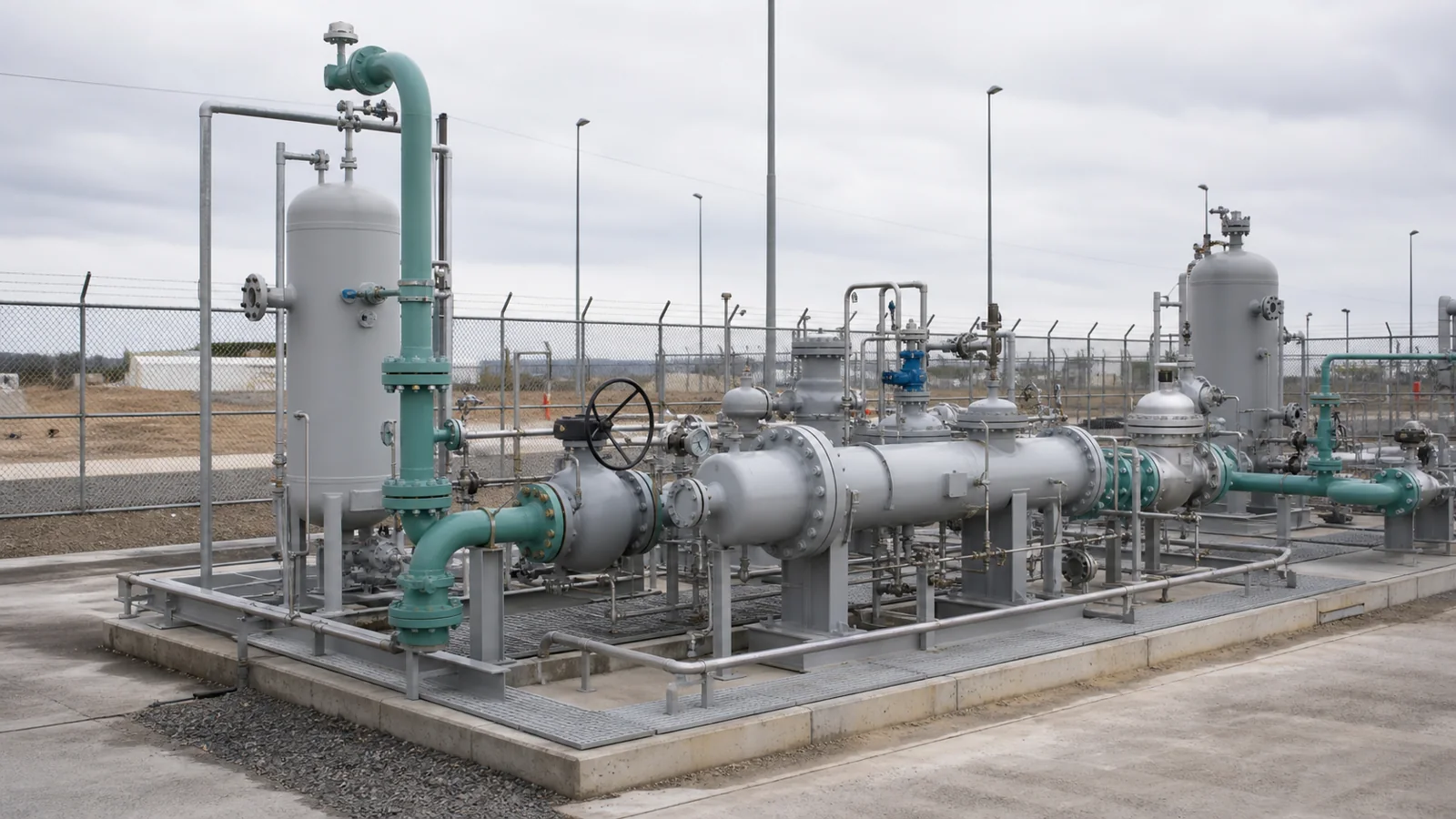 Natural gas pipeline station equipment reference scene